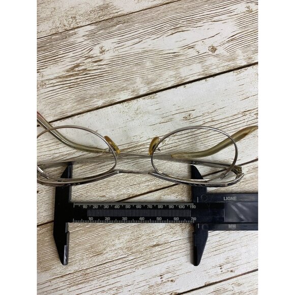 MCM Etched Silver Tone Cat Eye Eyeglass Frames 12K White GF USA 4-1/4-5-1/2 - Picture 12 of 15